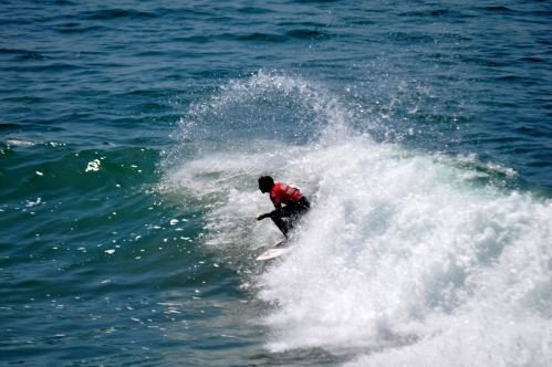Surfing competition at Huntington Beach