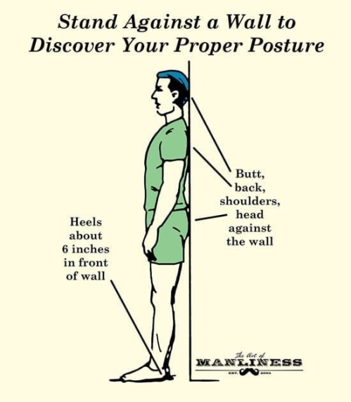 STAND AGAINST A WALL TO DISCOVER YOUR PROPER POSTURE