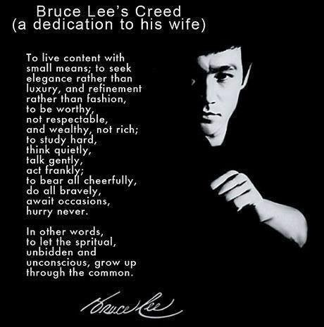 BRUCE LEE'S CREED